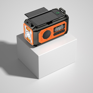 Lampe torche LED multifonction rechargeable 12000 mAh avec radio portable AM FM WB, manivelle d'urgence et banque d'alimentation solaire - Product Image 4