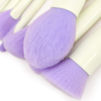 Pinceaux de maquillage professionnels 11 pièces avec logo personnalisé, pour fond de teint, poudre, blush, fard à paupières, vente en gros, pinceaux de maquillage synthétiques