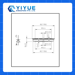 ไดโอดเชื่อม ABB พลังงาน HITACHI ของแท้5SDF 63X0400ซิลิคอนเซมิคอนดักเตอร์สินค้าประเภทเวเฟอร์ - Product Image 3