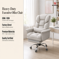 Chaise de bureau exécutive en cuir PVC robuste ALINUNU, prix de gros, chaise de bureau ergonomique