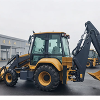 Backhoe Loader Roda XC8-S2570 Merek Terbaik 4WD Dengan Berbagai Lampiran untuk Renovasi Halaman dan Pekerjaan Pemindahan Tanah