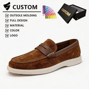 Mocassins en cuir faits à la main pour hommes, chaussures décontractées pour affaires - Product Image 4