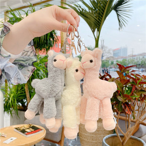 Lindos colgantes de felpa de Alpaca, adorables figuritas pequeñas, forma suave en 3D, llaveros de fotos digitales de dibujos animados a la moda para niñas - Product Image 1