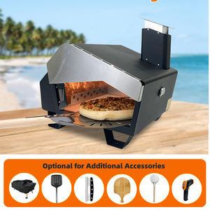 Four à pizza multi-combustibles <span class=keywords><strong>en</strong></span> acier inoxydable portable <span class=keywords><strong>pour</strong></span> l'extérieur de 13 pouces avec gaz-charbon - Product Image 5