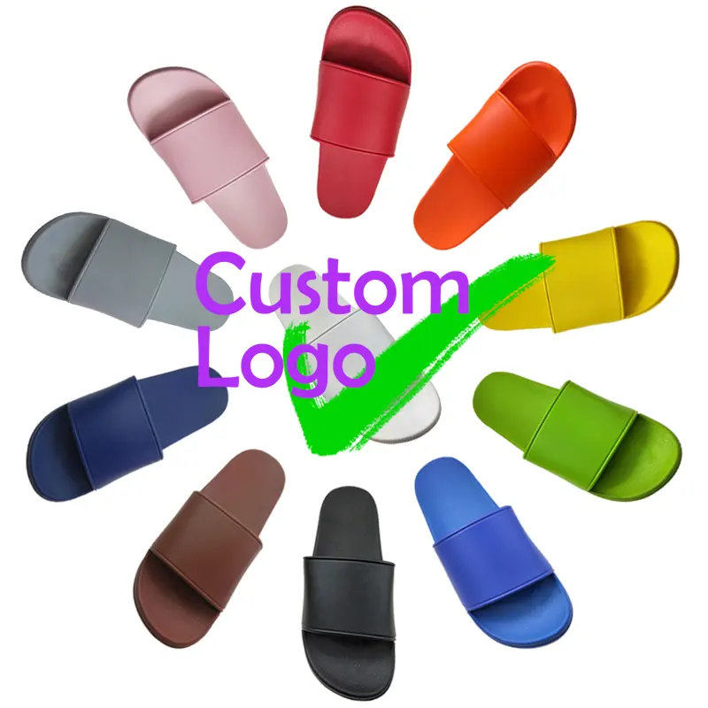 Indonesia diapositive produttori donna pantofole classiche 3D Slide Logo scarpe Indoor Soft Girl con fiocchi chiusura in plastica Sport in Pvc