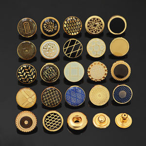 KUNSHUO Bouton de vêtements personnalisés en 4 parties, logo à motif de marque, en alliage de zinc écologique pour Abaya Thobe Clothes Metal Snap Thobe Shirt - Product Image 1