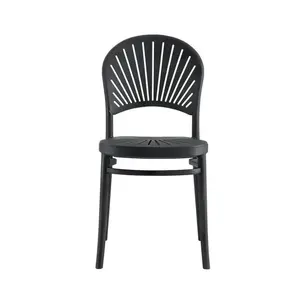 Silla de plástico para jardín, silla de comedor de ratán de plástico, silla de ratán para exteriores