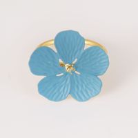 Nouvelle pince à serviette de style chinois, design simple et élégant, avec fleur de prunier à cinq pétales et peintures circulaires multicolores