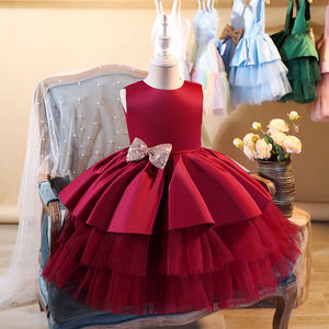Robe de cérémonie pour fille, robe tutu, robe de bébé, vêtements pour enfants, robe d'anniversaire avec nœud 2021 - Product Image 5