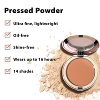 Poudre compacte pour le visage, poudre de maquillage, contrôle du sébum, imperméable, couvrance totale, poudre compacte en marque privée