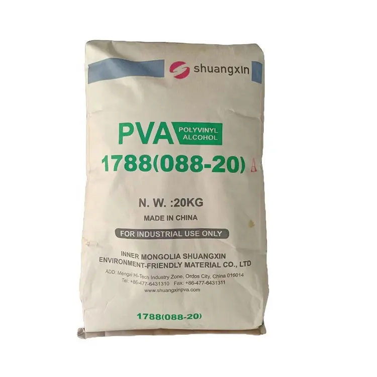 ビニールアルコールPVOHフレークSinopec 100-84 1788 PVA粉末ビニール接着剤卸売在庫あり