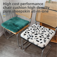 Échantillon de tissu en peau de mouton et fourrure de mouton pour la décoration de coussins et de housses de siège en peau de mouton pour chaise, vente en gros directe usine