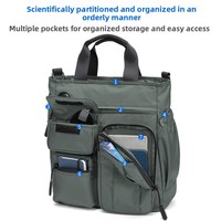 Sac à bandoulière/sac à main Oxford imperméable pour hommes, pour voyage d'affaires, mode urbaine, pour ordinateur portable de 14 pouces, ultra-léger, grande capacité, A4