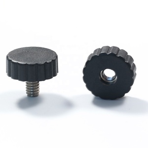 Tornillo de Mariposa de Polipropileno 3/8-16 M6 1/4 TPI 20, Negro, con Perilla de Plástico PP - Product Image 5