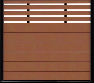 6FT * 6ft Chất lượng cao ngoài trời không thấm nước chống cháy sự riêng tư hàng rào PVC Bảng điều chỉnh Set WPC Gỗ nhựa composite lưới mắt cáo cửa - Product Image 4