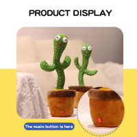 Cactus dansant en peluche en gros avec chanson, cactus parlant, cactus artificiel qui danse, jouets interactifs