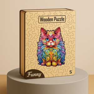 Puzzle colorato animale in legno con pezzi irregolari per adulti <span class=keywords><strong>e</strong></span> bambini creativo rompicapo regalo - Product Image 1