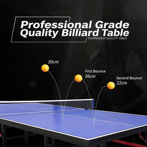 Table de tennis de table pliable pour sport mobile, taille standard 274 cm, table de <span class=keywords><strong>ping</strong></span>-<span class=keywords><strong>pong</strong></span> d'intérieur avec construction en MDF à 8 roues - Product Image 1
