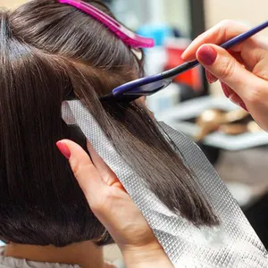 GDMEI ขายส่งที่กําหนดเอง 500 Hairdressing นูนผมฟอยล์แผ่น Dying Pop Up Pre Cut อลูมิเนียมฟอยล์ผมสําหรับเน้น