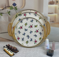 Plateaux de rangement créatifs en plastique blanc écologiques 3-en-1 pour collations, fruits, bijoux, parfums et cosmétiques