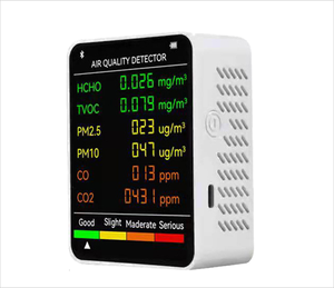 เครื่องตรวจจับคุณภาพอากาศดิจิตอลพร้อม CO2 HCHO TVOC AQI PM2.5/10อุณหภูมิและความชื้น - Product Image 1