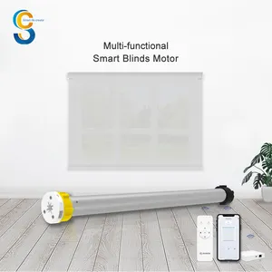 Pull Blind Motor Blackout Window with Cassette Roller Tubular 100-240v 25mm Diameter Remote Control 433 Mhz Metal