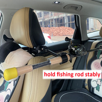 Support de fixation rotatif à 360° pour canne à pêche, à suspendre au dossier de siège arrière de SUV