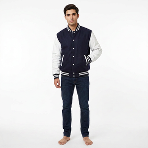 New Top Trending Custom Logo Wholesale Unisex Winter Varsity <b>Jackets</b>-Breathable Windproof Wool - Product Image 1