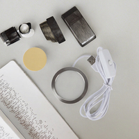 Kit Lampu LED Puck Ultra Tipis Bertenaga USB dengan Casing Aluminium Alloy Modern Sederhana, Dapat Diredupkan, CRI 90 Tinggi, untuk Model Printer 3D DIY