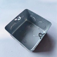 Boîte électrique métallique de haute qualité, carrée, 47 mm, 1 gang, 0,8 1,1 mm, boîte de jonction GI