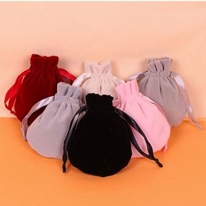 Wholesale Bottom U-Shaped Small Plush Velvet Pouch Recyclable Jewelry Gift Packaging Dust Bag for Watch Necklaces Gemstones - Product Image 4
