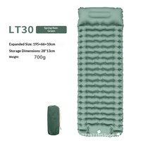 Matelas de camping gonflable Jukaiwtec CS01 avec pompe à air intégrée et oreiller, matelas pneumatique portable pour l'extérieur