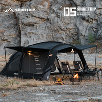 Tente tunnel camouflage imperméable quatre saisons Conqueror, grande tente familiale portable pour le camping en extérieur et les séjours de nuit