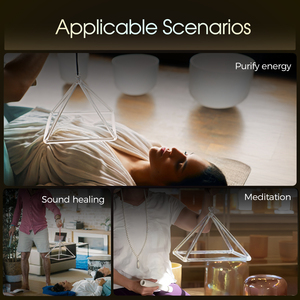 Pyramide chantante en cristal Jinfang 440 Hz, quartz à 99,99 %, thérapie sonore, yoga, équilibrage des chakras, relaxation spirituelle - Product Image 4