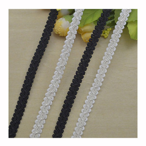 DIY Knitted Braid <strong>White</strong> Black <strong>Lace</strong> Ribbon Crocheted Sewing Decoration Double 8-type 1cm Wide Braided Polyester <strong>Lace</strong> Trim Gold - Product Image 1
