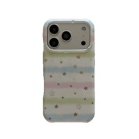 Coque de téléphone IMD étoiles colorées personnalisable pour iPhone 18 Pro, 18 Pro Max, 17, 17 Pro, 17 Pro Max, 16, 16 Pro Max, 15, 15 Pro, 15 Pro Max, 14 Pro Max, 14 Pro, 14, 13