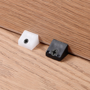 Mingxin Plastic Back Panel Fastener 45 Degree <b>Shelf</b> <b>Corner</b> Bracket <b>Wall</b> Mount White For Furniture Wardrobe Hardware - Product Image 1