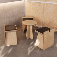 Ensemble de table et de chaises modulaires modernes et simples, en bois massif, pour restaurants, meubles de salon commerciaux personnalisés