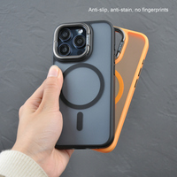 INS Style Luxe TPU PC Hybride Antichoc Téléphone Cas Caméra Protection Complète Pour iPhone 15 Pro Max Téléphone Pochette Sac avec Support