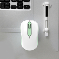 Mouse Nirkabel Optik Mini 3D Warna-warni 3 Tombol OEM 2.4Ghz USB Plastik ABS Daya Tahan Baterai Lama untuk Laptop dan Desktop