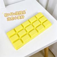 Barre de chocolat souple en forme de chocolat, jouet anti-stress à remontée lente, jouet de simulation de chocolat à récupération lente, jouet anti-stress pour soulager le stress