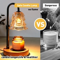 Lampe Chauffe-Bougie Électrique Personnalisable, Chauffe-Cire Adaptée aux Lampes de Table et de Bureau pour Chambre ou Salon