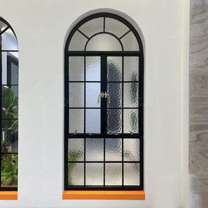 Fenêtres à battants de style français au design moderne, fenêtres rondes en alliage d'aluminium avec moustiquaire pour villas - Product Image 6