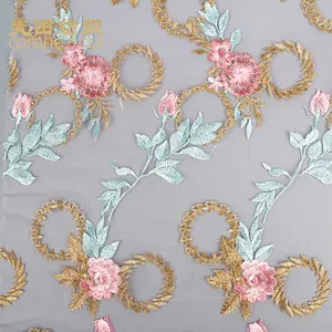 Bán chạy nhất nhà máy chất lượng cao mềm thủ công thêu mẫu thiết kế với vải lưới cho cô gái ăn mặc - Product Image 1