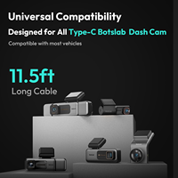 Kit de câblage OBD pour caméra embarquée avec prise en charge CarPlay, connecteur Type-C, câble de 11,5 pieds, entrée DC 12V-24V, sortie 5V-5,35V