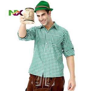 Costume de carnaval pour <span class=keywords><strong>homme</strong></span>, Oktoberfest, haut à bretelles, Lederhosen, chapeau, barman bavaro, cosplay, robe de fête fantaisie, robe d'Halloween, chemise - Product Image 2