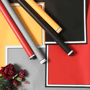 <span class=keywords><strong>Film</strong></span> d'emballage <span class=keywords><strong>plastique</strong></span> étanche pour fleur, 58x58cm, 10 pièces, papier d'emballage à bord coloré, pour <span class=keywords><strong>fleuriste</strong></span> - Product Image 2