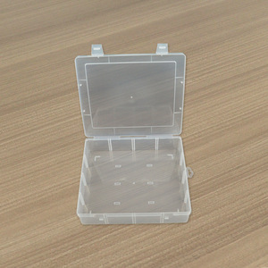 Rectangular Transparent Plastic Storage <b>Box</b> 22.8x20x5.3cm Covered Office Organizer For Masks Stationery Tools Components - Product Image 4