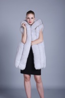 Veste en fourrure de renard véritable pour femmes, vente en gros directe d'usine, gilet court tendance avec options de couleurs personnalisées