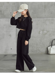 Conjunto de Ropa para Niñas, Moda Otoñal Europea, Sudadera y Pantalones Deportivos, 95% Algodón, Estilo Hip Hop para Adolescentes - Product Image 3